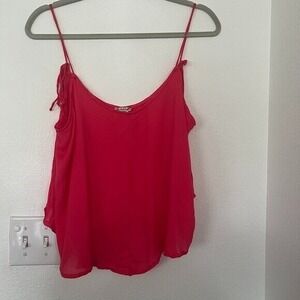 Initimately Free People Asymmetrical Flowy Pink Blouse Tie Straps Size S